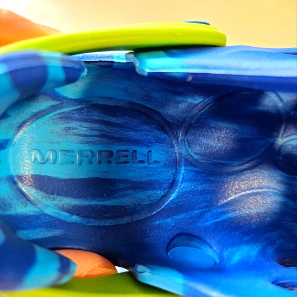 Merrell Hydro Moc Sandals Kids Size 11 Blue Camo Water Shoes Slip On Unisex. - Picture 7 of 7